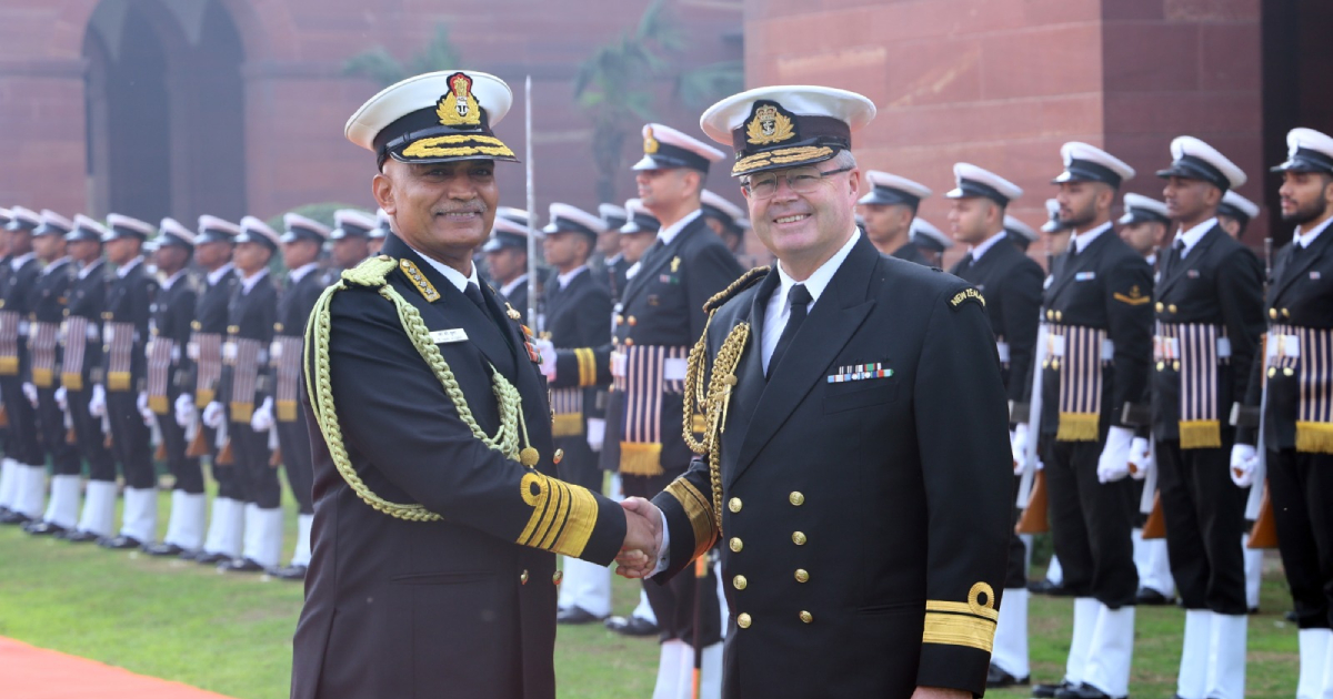 India's Navy chief discusses strengthening bilateral cooperation with his New Zealand counterpart